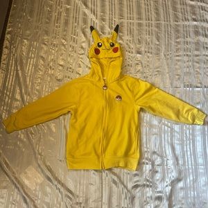 Yellow Pikachu Kids Hoodie